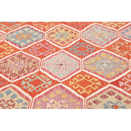Tappeto Kilim Afghanistan arancione rosso 168x250
