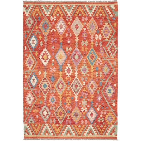 Tappeto Kilim Afghanistan rosso 167x246