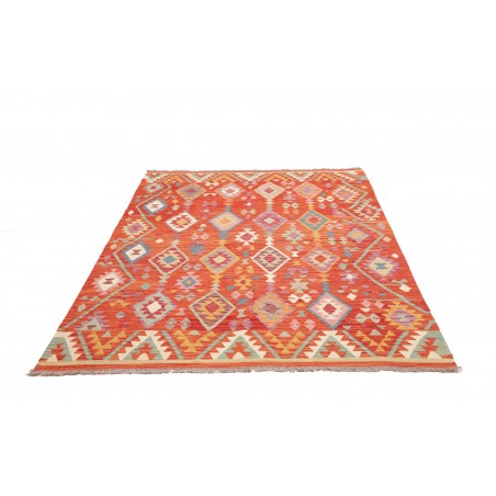 Tappeto Kilim Afghanistan rosso 167x246