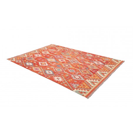 Tappeto Kilim Afghanistan rosso 167x246