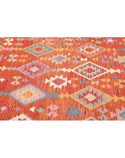 Tappeto Kilim Afghanistan rosso 167x246