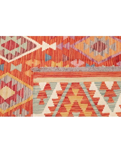Tappeto Kilim Afghanistan rosso 167x246