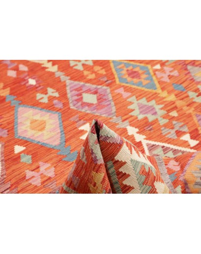 Tappeto Kilim Afghanistan rosso 167x246
