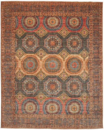 Tappeto Mamlouk Pakistan marrone giallo 247x310
