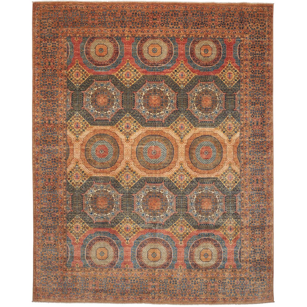 Tappeto Mamlouk Pakistan marrone giallo 247x310 Tappeto Mamlouk Pakistan marrone giallo 247x310