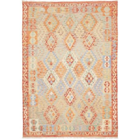 Tappeto Kilim Afghanistan marrone rosso 178x253