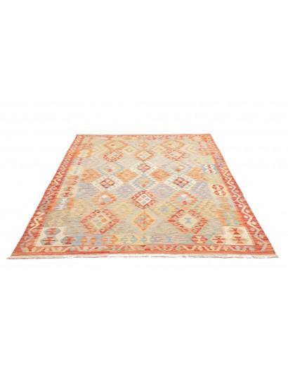 Tappeto Kilim Afghanistan marrone rosso 178x253