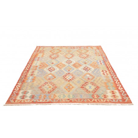 Tappeto Kilim Afghanistan marrone rosso 178x253