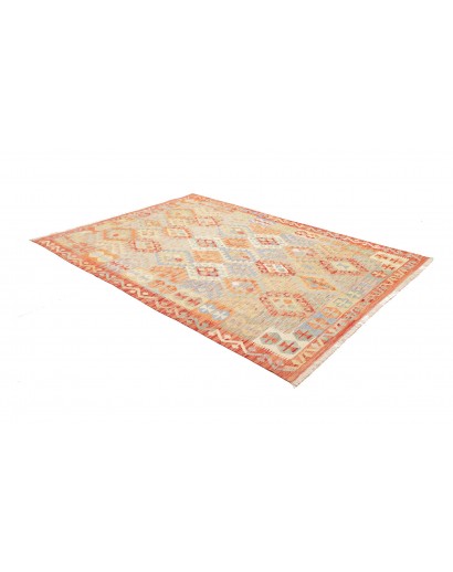 Tappeto Kilim Afghanistan marrone rosso 178x253
