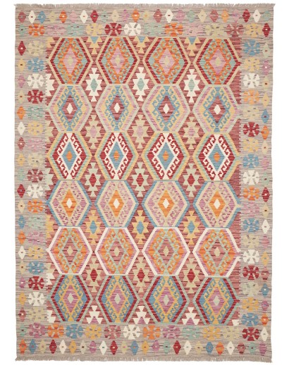 Tappeto Kilim Afghanistan marrone 186x254