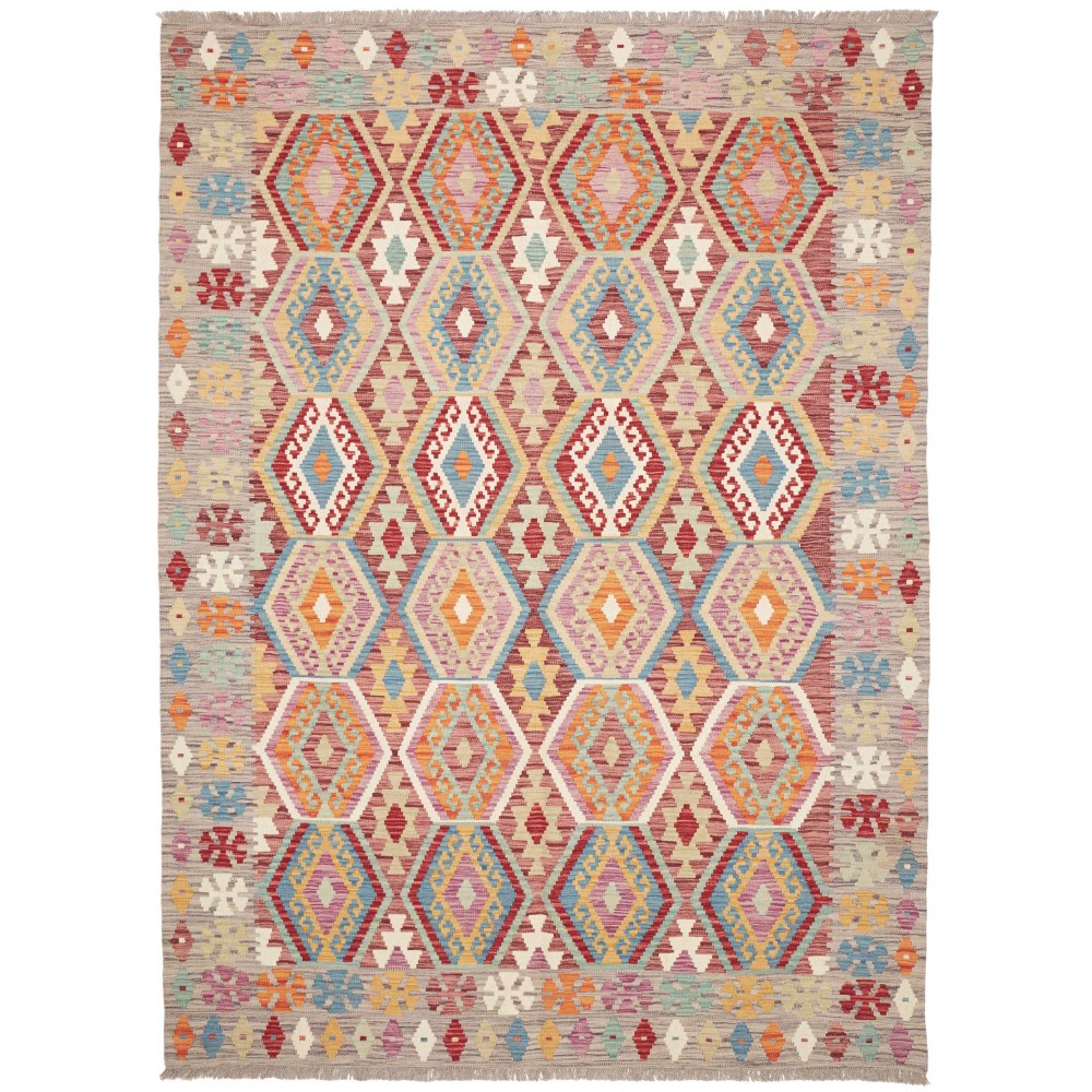 Tappeto Kilim Afghanistan marrone 186x254