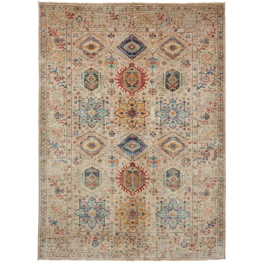 Tappeto Tribal Pakistan marrone grigio 169x235 Tappeto Tribal Pakistan marrone grigio 169x235