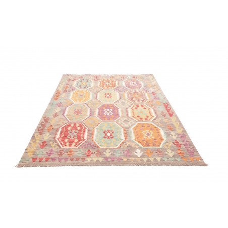 Tappeto Kilim Afghanistan beige rosso 174x247