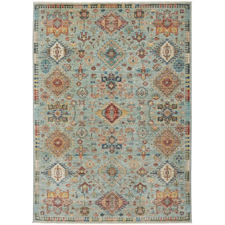 Tappeto Tribal Pakistan marrone azzurro 147x206