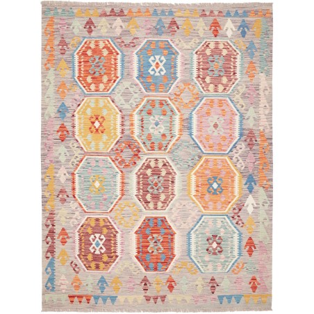 Tappeto Kilim Afghanistan beige marrone 184x253