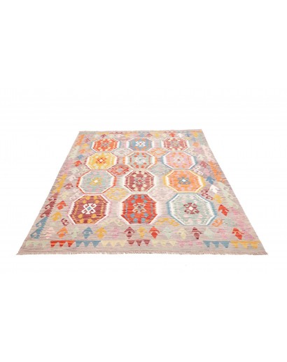 Tappeto Kilim Afghanistan beige marrone 184x253