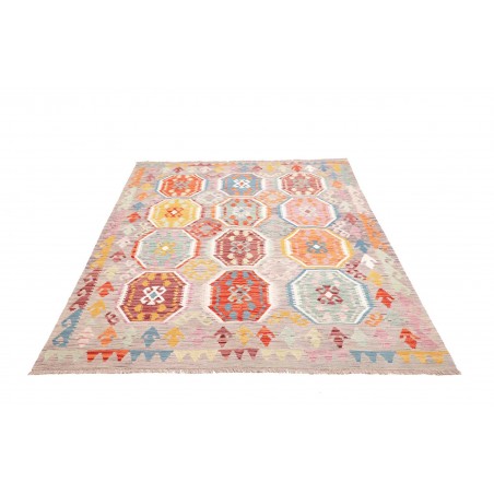 Tappeto Kilim Afghanistan beige marrone 184x253