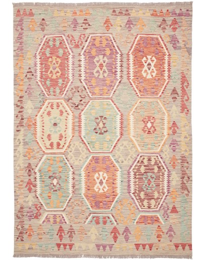 Tappeto Kilim Afghanistan marrone beige 172x240
