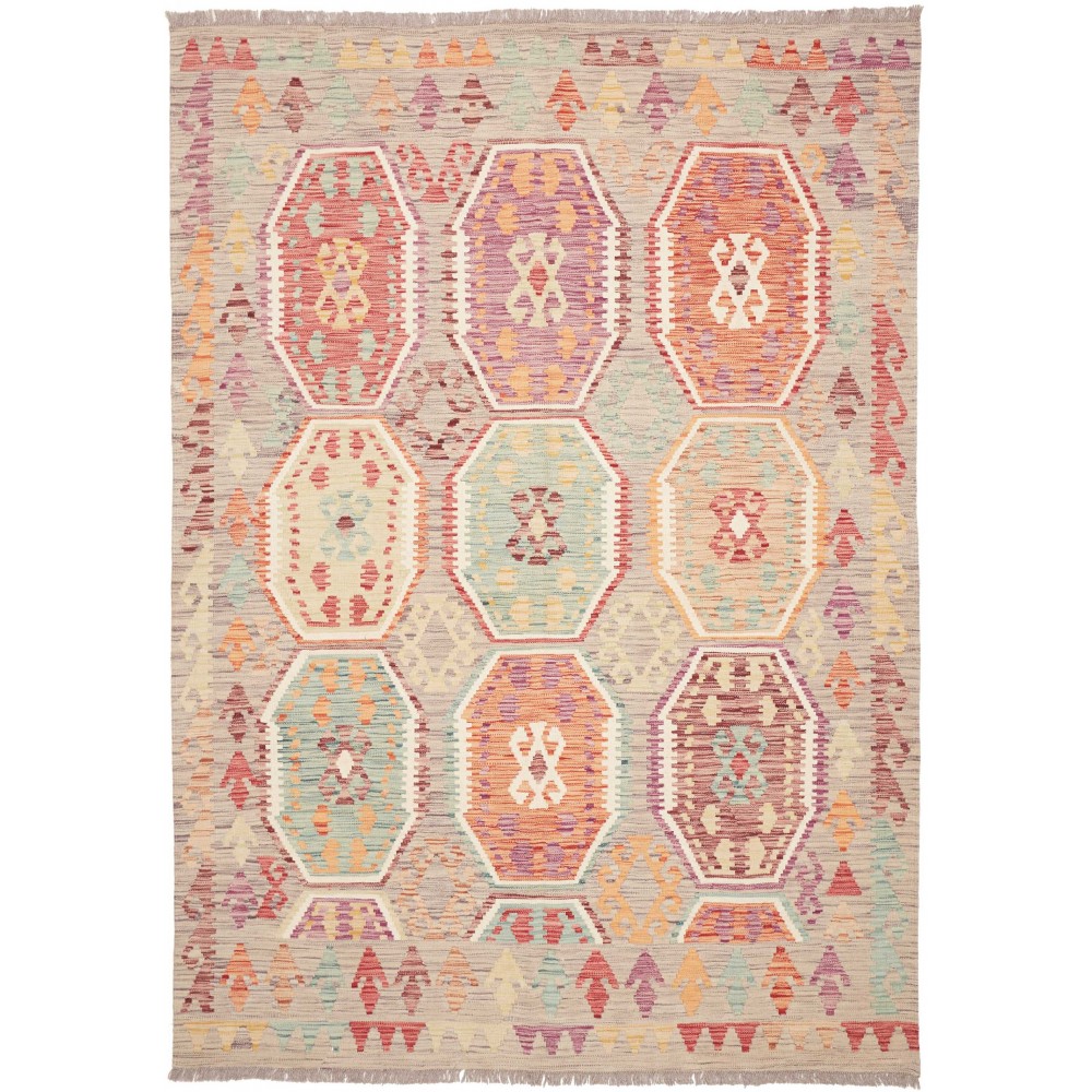 Tappeto Kilim Afghanistan marrone beige 172x240