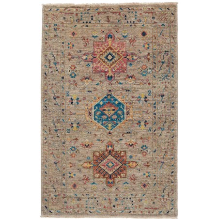 Tappeto Tribal Pakistan bianco 95x152