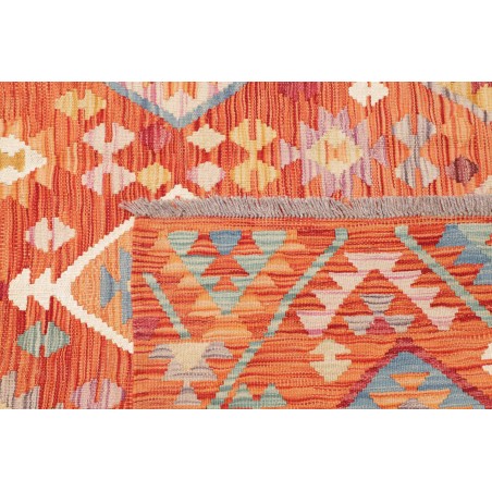 Tappeto Kilim Afghanistan arancione rosso 172x244