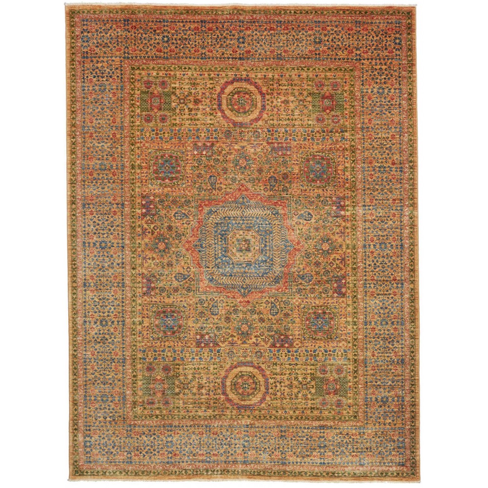 Tappeto Mamlouk Pakistan arancione giallo 173x234 Tappeto Mamlouk Pakistan arancione giallo 173x234