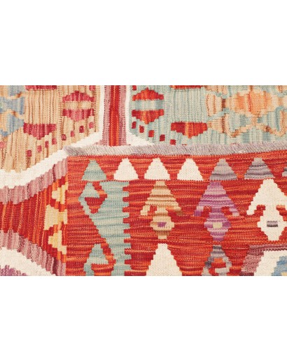 Tappeto Kilim Afghanistan marrone rosso 172x246