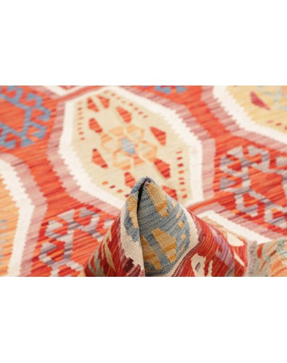 Tappeto Kilim Afghanistan marrone rosso 172x246