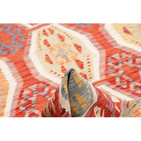 Tappeto Kilim Afghanistan marrone rosso 172x246