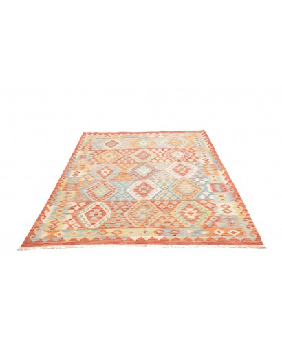 Tappeto Kilim Afghanistan beige rosso 173x242