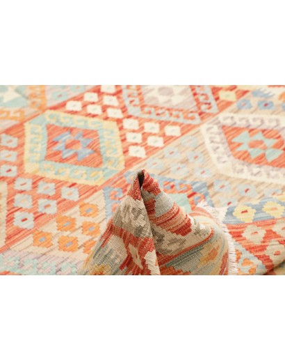 Tappeto Kilim Afghanistan beige rosso 173x242