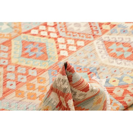 Tappeto Kilim Afghanistan beige rosso 173x242