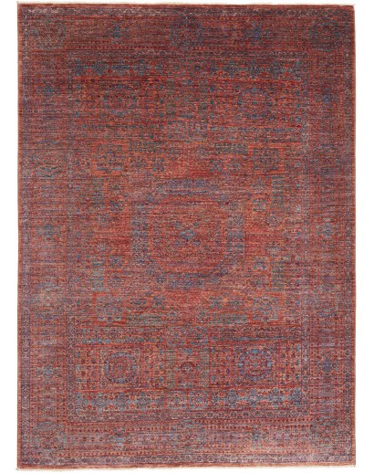 Tappeto Mamlouk Pakistan azzurro marrone 165x229