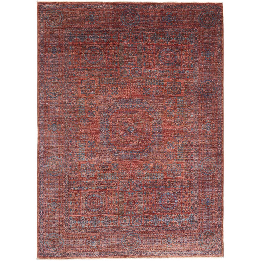 Tappeto Mamlouk Pakistan azzurro marrone 165x229 Tappeto Mamlouk Pakistan azzurro marrone 165x229
