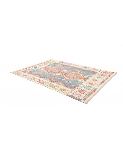 Tappeto Kilim Afghanistan bianco arancione 176x254