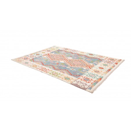 Tappeto Kilim Afghanistan bianco arancione 176x254