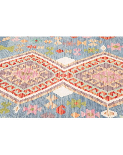 Tappeto Kilim Afghanistan bianco arancione 176x254