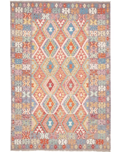 Tappeto Kilim Afghanistan marrone grigio 179x243