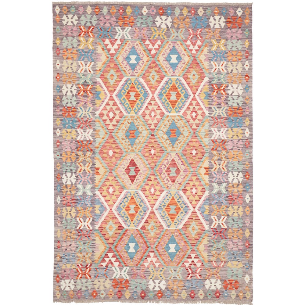 Tappeto Kilim Afghanistan marrone grigio 179x243
