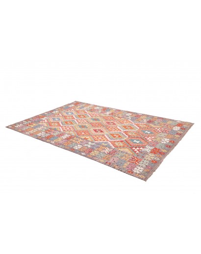 Tappeto Kilim Afghanistan marrone grigio 179x243