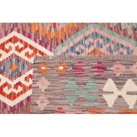 Tappeto Kilim Afghanistan marrone rosso 204x209