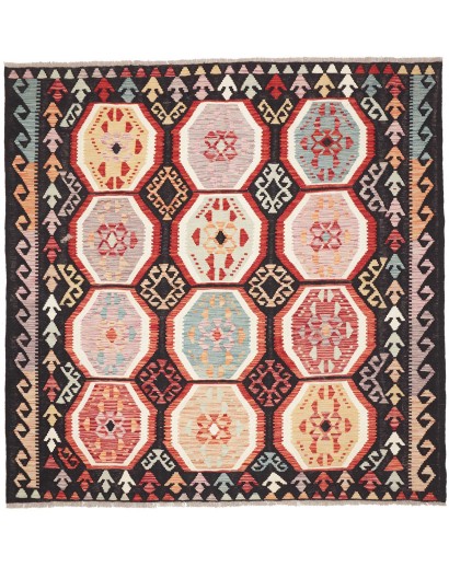 Tappeto Kilim Afghanistan beige marrone 197x197