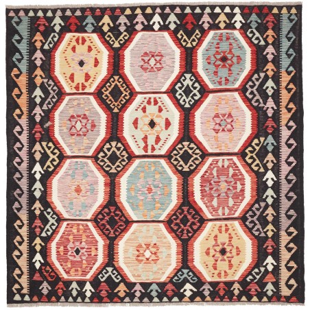 Tappeto Kilim Afghanistan beige marrone 197x197