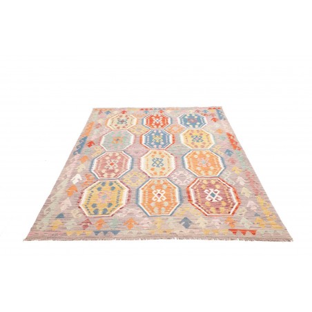 Tappeto Kilim Afghanistan beige blu 172x241