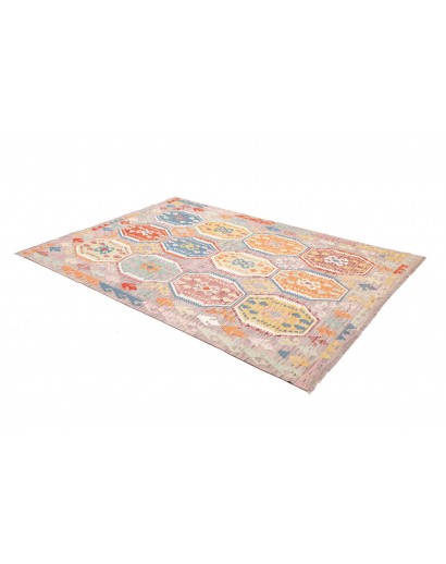 Tappeto Kilim Afghanistan beige blu 172x241