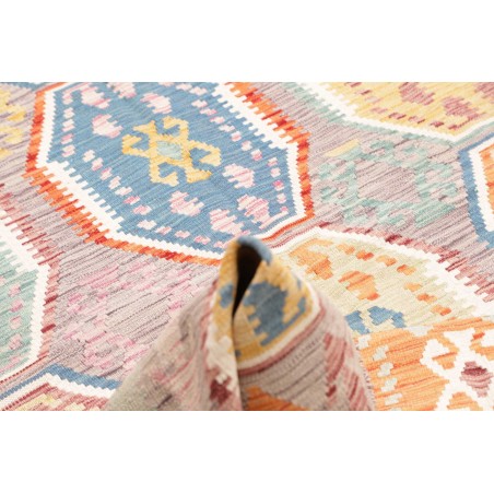 Tappeto Kilim Afghanistan beige blu 172x241