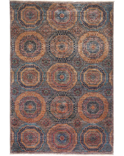 Tappeto Mamlouk Pakistan azzurro grigio 123x182