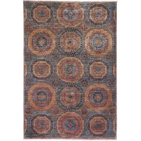 Tappeto Mamlouk Pakistan azzurro grigio 123x182