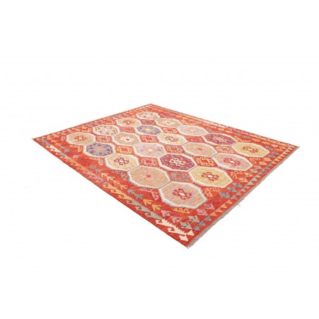 Tappeto Kilim Afghanistan marrone rosso 207x247