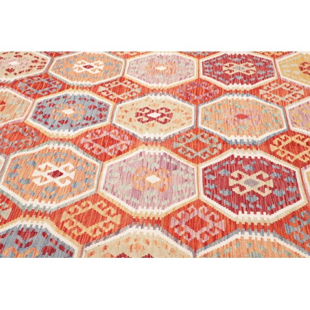 Tappeto Kilim Afghanistan marrone rosso 207x247